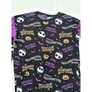 Nightmare Before Christmas Sweatshirt Sleep Shirt Adult Sz M 8-10 Disney
